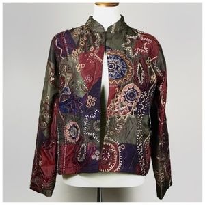 Intricate Embroidered Blazer Jacket